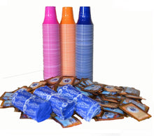 Load image into Gallery viewer, Caffè Borbone / Kit 150 pieces cups, stirrers and sugar bags “ Colors Vary Not Optional”