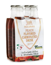 Load image into Gallery viewer, Tassino / Pescamara Peach Flavored Carbonated Drink 4 x 6 fl oz (180 ml) - (4-pack)