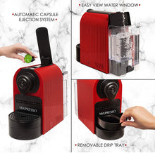 Load image into Gallery viewer, Mixpresso Red Italian  Map- Nespresso Compatible Capsule Espresso Machine (Plus One Case of 100 Borbone Caps)