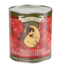 Load image into Gallery viewer, Assagio Classico Can Fire Roasted Red Pepper Strips (Case of 6-Cans ) 3kg each