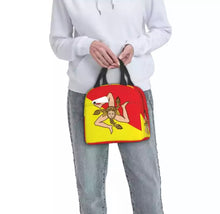 Load image into Gallery viewer, Italy Sicily Flag Insulated Lunch Bag Sicilian Flag Portable Cooler Thermal Insulated tote Lunch Box for Women Kids School Food Picnic Bags