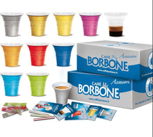 Load image into Gallery viewer, Caffè Borbone / Kit 150 pieces cups, stirrers and sugar bags “ Colors Vary Not Optional”