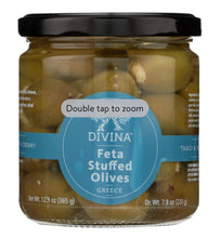 Load image into Gallery viewer, Divina Olives Stuffed With Feta Cheese, 7.8 Oz. (4-Jar Pack)