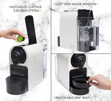 Load image into Gallery viewer, Mixpresso Espresso Machine for Respresso Compatible Capsule, Single Serve Coffee Maker Programmable Buttons for Espresso Pods, Premium Italian 19 Bar High Pressure Pump 27oz 1400W (White) + Get 2 Case of Borbone Espresso Caps !!!