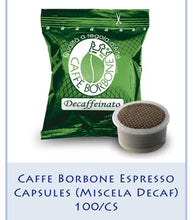 Load image into Gallery viewer, Caffe Borbone Espresso Capsules (Miscela Decaf) 100/CS