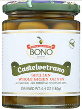 Load image into Gallery viewer, Bono: Castelvetrano Sicilian Whole Green Olives, 6.4 Oz (3-Jars)
