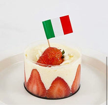 Load image into Gallery viewer, 100 Pcs Italy Flag Italian Toothpick Flags, Small Mini Stick Cupcake Toppers Italian Flags,Country Picks Party Decoration Celebration Cocktail Food Bar Cake Flags