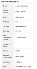 Load image into Gallery viewer, K Cup Holder Coffee Pod Holders for 35 Kcups Keurig Storage Organizer Coffee Bar Accessories for Counter - Matte Black