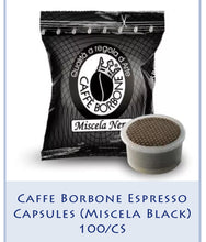 Load image into Gallery viewer, Caffe Borbone Espresso Capsules (Miscela Black) 100/CS