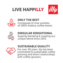Load image into Gallery viewer, illy Intenso Ground Drip Coffee, Bold Roast, Intense, Robust and Full Flavored With Notes of Deep Cocoa, 100% Arabica Coffee, No Preservatives, 8.8oz (6-Pack)
