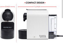 Load image into Gallery viewer, Mixpresso White Italian  Map- Nespresso Compatible Capsule Espresso Machine (Plus One Case of 100 Borbone Caps)