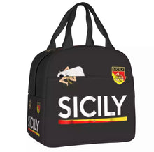 Load image into Gallery viewer, Italy Sicily Flag Insulated Lunch Bag Sicilian Flag Portable Cooler Thermal Insulated tote Lunch Box for Women Kids School Food Picnic Bags