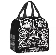 Load image into Gallery viewer, Italy Sicily Flag Insulated Lunch Bag Sicilian Flag Portable Cooler Thermal Insulated tote Lunch Box for Women Kids School Food Picnic Bags