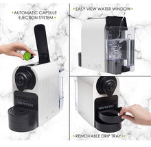 Load image into Gallery viewer, Mixpresso White Italian  Map- Nespresso Compatible Capsule Espresso Machine (Plus One Case of 100 Borbone Caps)