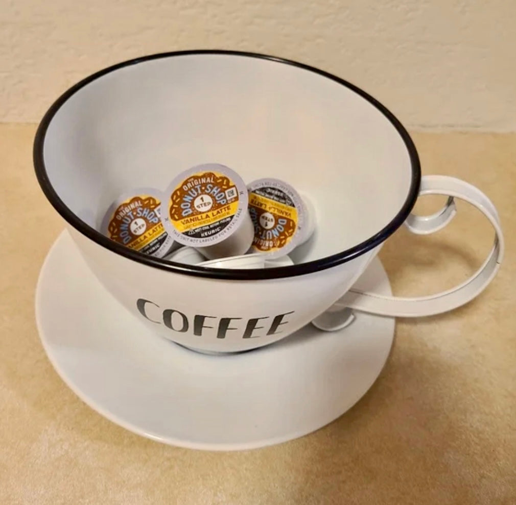 Galvanized Coffee Pod K-Cup Holder