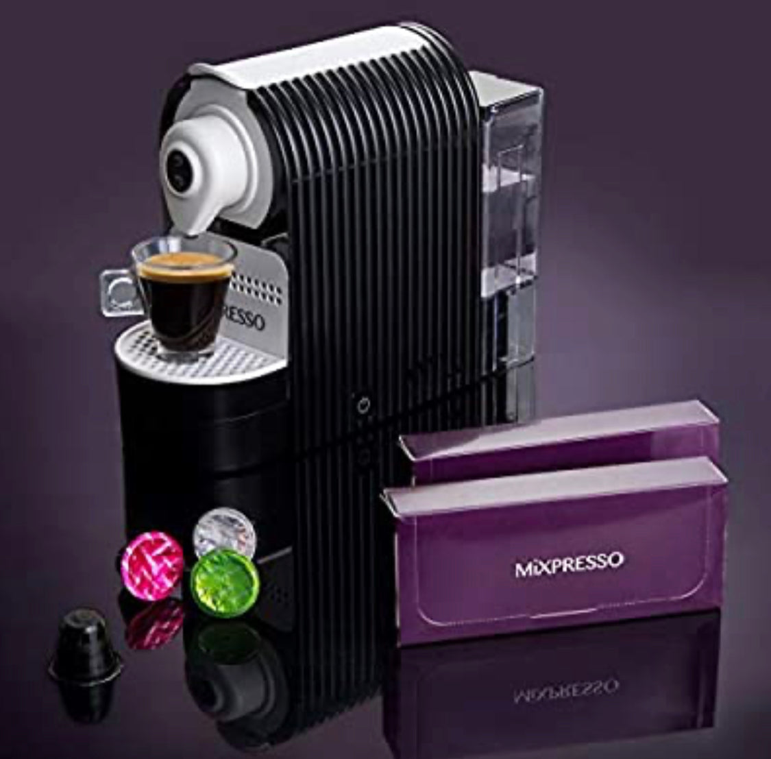 Mixpresso Espresso Machine for Nespresso Compatible Capsule, Single Serve Coffee Maker for Espresso Pods (Black)