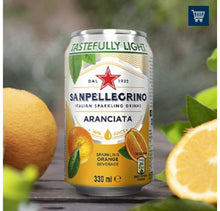 Load image into Gallery viewer, San Pellegrino Orange / Aranciata Sparkling Fruit Beverage, 6/Pack 11.15oz Cans.