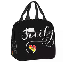 Load image into Gallery viewer, Italy Sicily Flag Insulated Lunch Bag Sicilian Flag Portable Cooler Thermal Insulated tote Lunch Box for Women Kids School Food Picnic Bags