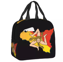 Load image into Gallery viewer, Italy Sicily Flag Insulated Lunch Bag Sicilian Flag Portable Cooler Thermal Insulated tote Lunch Box for Women Kids School Food Picnic Bags