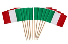 Load image into Gallery viewer, 100 Pcs Italy Flag Italian Toothpick Flags, Small Mini Stick Cupcake Toppers Italian Flags,Country Picks Party Decoration Celebration Cocktail Food Bar Cake Flags