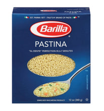 Load image into Gallery viewer, Barilla Pastina Pasta 12oz. (Case Of 16/Packs)