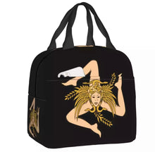 Load image into Gallery viewer, Italy Sicily Flag Insulated Lunch Bag Sicilian Flag Portable Cooler Thermal Insulated tote Lunch Box for Women Kids School Food Picnic Bags