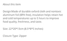 Load image into Gallery viewer, Flag of Italy “Fiat/500”Lunch Bag Cooler Thermal Insulated