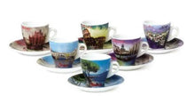 Load image into Gallery viewer, Porcelain Espresso Cup with the Cities of Italy (Set of 6)
