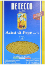 Load image into Gallery viewer, De Cecco #78 Acini di Pepe, 1 lb (20-Packs Case)