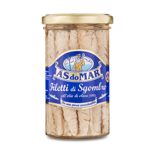 Load image into Gallery viewer, ASdoMAR Sgombro (Mackerel Fillets) in Oil 150g (Pack of12/Jar)