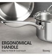Load image into Gallery viewer, MICHELANGELO 3 Quart Saucepan with Lid, 18/10 Stainless Steel Sauce Pan with Tri-Ply Bottom, 3QT Sauce Pot, Induction Compatible
