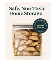 Load image into Gallery viewer, Caraway 2.5qt Glass Airtight Food Storage Containers with Lids - Non-Toxic, BPA-Free Kitchen Storage Container - Stackable, Space-Saving Airtight Containers for Pantry, Dry Goods - 2 Pack - Cream
