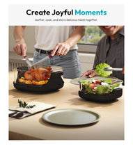 Load image into Gallery viewer, Compact Glass Air Fryer, 1500W Airfryer with Dual Glass Bowls (4.2QT &amp; 6CUP), 4 Cooking Modes, Digital Display, Dishwasher Safe, for Dorm, RV &amp; Small Spaces
