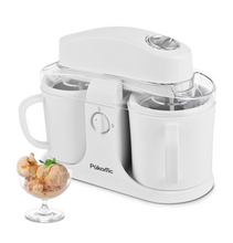 Load image into Gallery viewer, Pukomc Ice Cream Maker Machine for Home Use, with Two Ice Cream Bowls,Simple Operation and Easy to Clean,White

