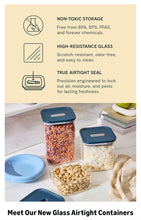 Load image into Gallery viewer, Caraway 2.5qt Glass Airtight Food Storage Containers with Lids - Non-Toxic, BPA-Free Kitchen Storage Container - Stackable, Space-Saving Airtight Containers for Pantry, Dry Goods - 2 Pack - Cream
