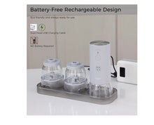 Load image into Gallery viewer, OKAN 585 Electric Salt &amp; Pepper Grinder – USB-C Rechargeable, Adjustable Ceramic Burr, One-Hand Operation with LED Light, 2 × 100ml Containers (200ml Total), Gift-Ready Kitchen Essential
