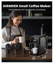 Load image into Gallery viewer, AIRMSEN Grind &amp; Brew Coffee Maker with Built-in Grinder - Single-Serve Machine Compatible with K-Cup Pods
