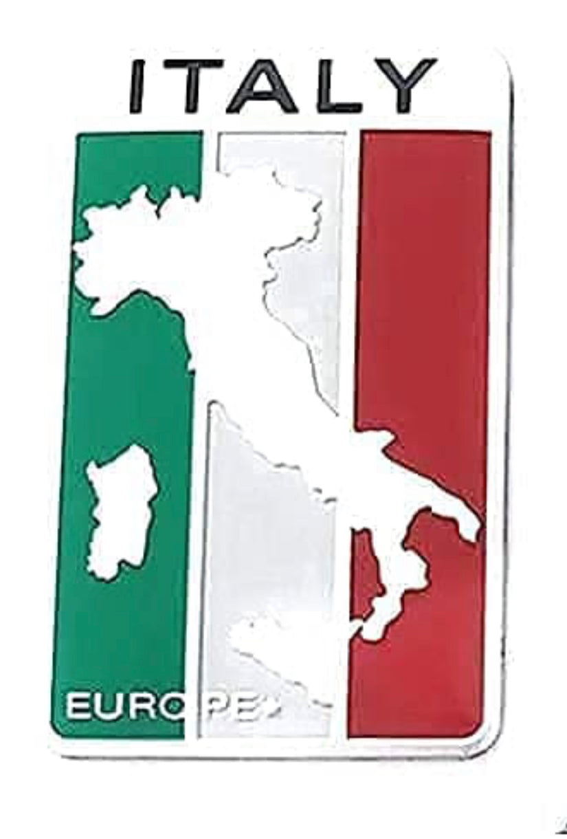 3D Aluminum Italy Italian Flag Adhesive Emblem Badge Car Sticker Motorcycle Decal For Alfa Romeo Fiat Ferrari