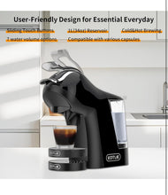 Load image into Gallery viewer, KOTLIE Single Cup Coffee Maker, Multi Capsule Machine Compatible With Various Capsule Types, 4 Temperature Settings, 7 Water Volume Levels,19 Bar(Glossy Black)
