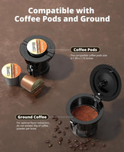 Load image into Gallery viewer, AIRMSEN Grind &amp; Brew Coffee Maker with Grinder - Single Serve Machine Compatible with K-Cup Pods &amp; Ground Coffee, 1000W
