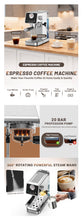Load image into Gallery viewer, Rounexes
20 Bar Semi-Automatic Espresso Machine, Touchscreen Espresso Machine with Milk Frother, Cup Warmer, Detachable Water Tank &amp; Drip Tray, Coffee Machine for Latte, Cappuccino, Americano

