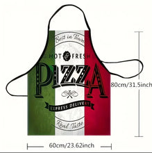Load image into Gallery viewer, Italian Pizza Print Kitchen Apron - Polyester Bib for Cooking, Baking, BBQ with Home Use
