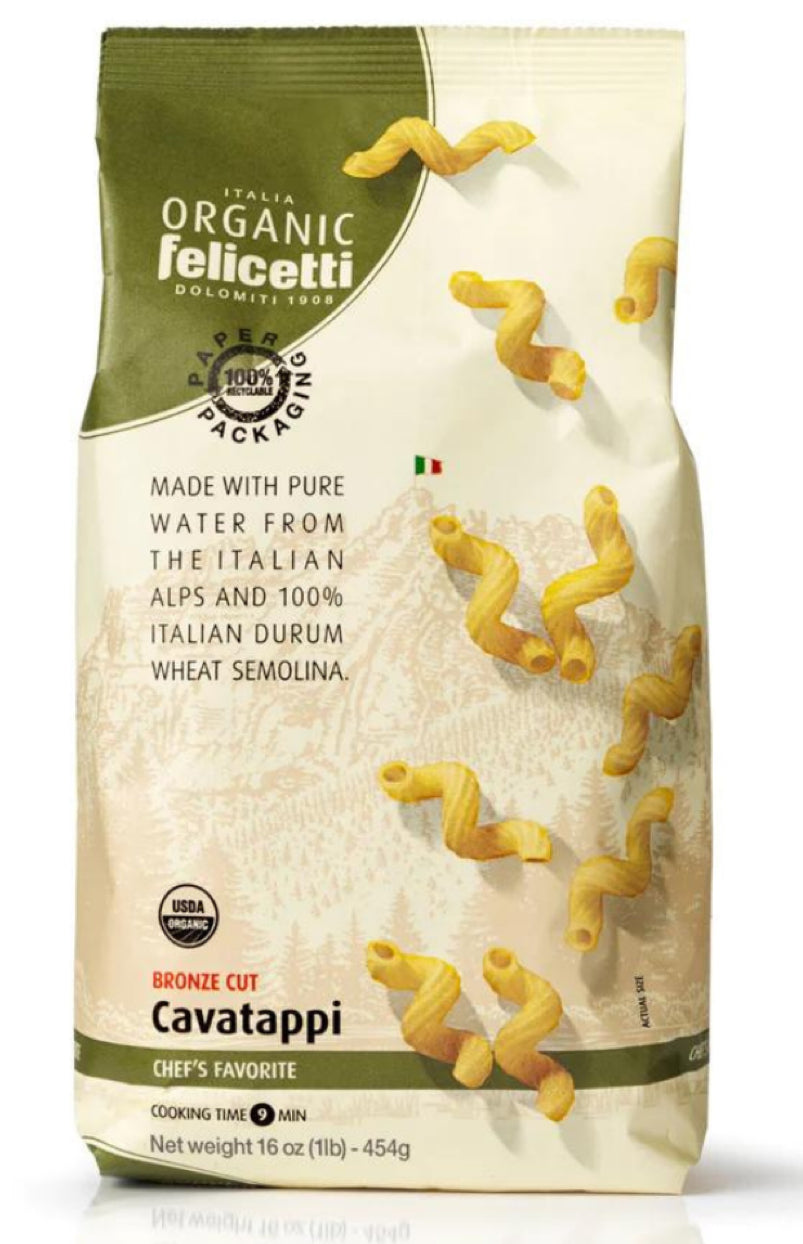 Felicetti Organic Cavatappi Pasta, (Case of 2 packs 10lbs.each)