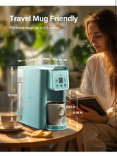 Load image into Gallery viewer, SHARDOR Single Serve Coffee Maker, Hot and Iced Coffee Machine for K Cup Pods &amp; Ground Coffee, 6 to 14 oz Brew Sizes, 50 oz Removable Water Tank, Bold Brew Setting, Blue
