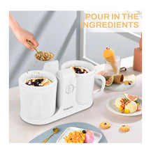 Load image into Gallery viewer, Pukomc Ice Cream Maker Machine for Home Use, with Two Ice Cream Bowls,Simple Operation and Easy to Clean,White
