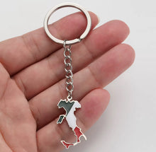 Load image into Gallery viewer, Italy Keychain, Stainless Steel Bag Charm
