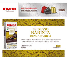 Load image into Gallery viewer, Kimbo Nespresso Compatible Barista 100% Arabica Aluminum Capsules, (Case of 100)
