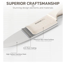 Load image into Gallery viewer, Astercook Knife Set, 15 Pieces Kitchen Knife Set with Sharpener Block, German Stainless Steel Knives Set with Anti-Rust Coating, Dishwasher Safe Elegant Cream White Knife Block Sets, Valentine's Gift
