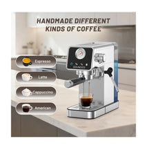 Load image into Gallery viewer, Rounexes 20 Bar Espresso Machine, Semi-Automatic Espresso Maker with Pressure Gauge &amp; Touch Screen, Single Shot Professional Coffee Maker for Home Use, Compact Design with Milk Frother
