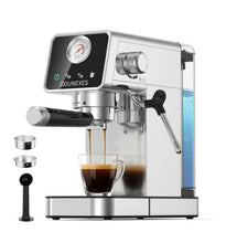 Load image into Gallery viewer, Rounexes 20 Bar Espresso Machine, Semi-Automatic Espresso Maker with Pressure Gauge &amp; Touch Screen, Single Shot Professional Coffee Maker for Home Use, Compact Design with Milk Frother
